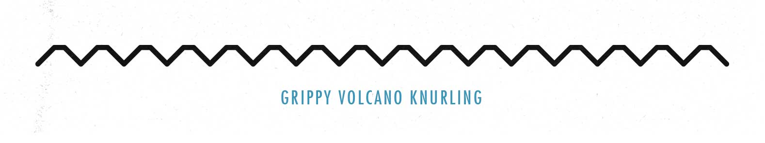 Illustration of volcano barbell knurling.