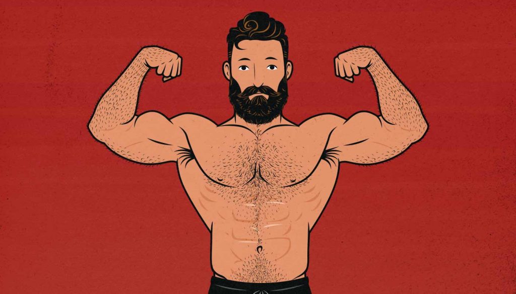 Illustration of a man flexing his biceps