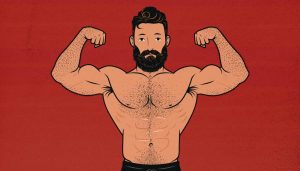 Illustration of a man flexing his biceps