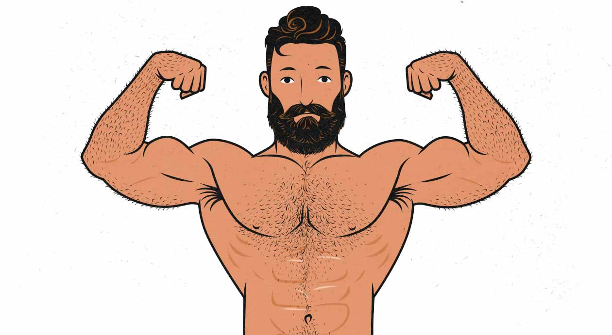 Illustration of a man flexing his biceps