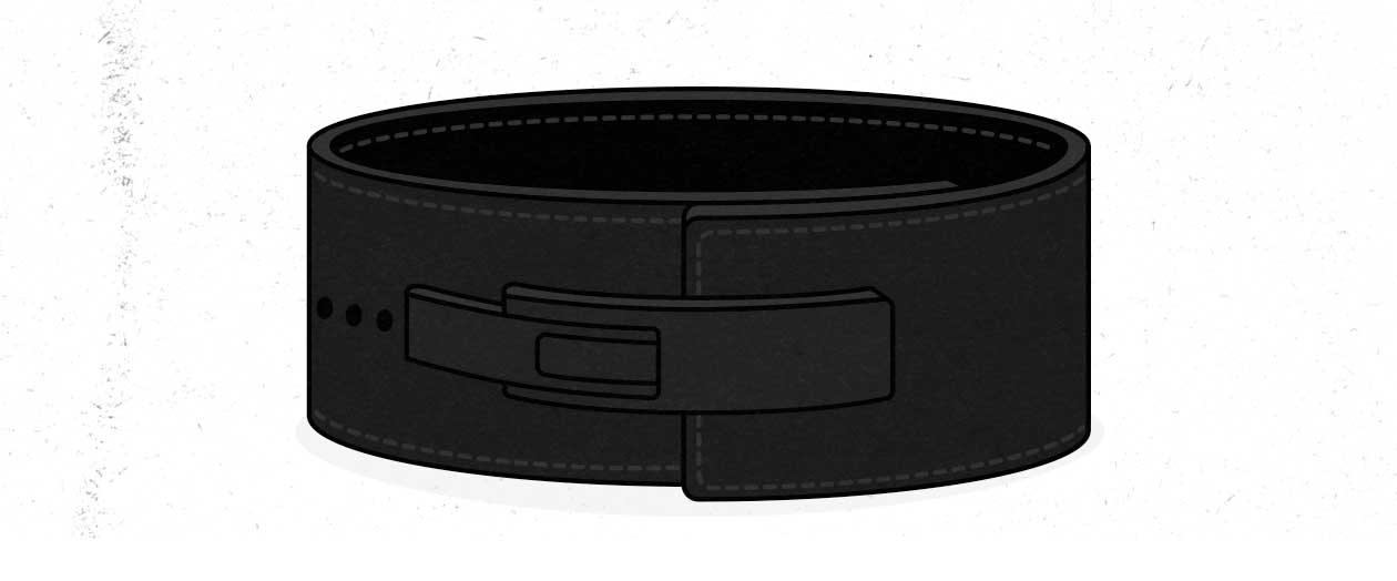 Illustration of a lever weightlifting belt.