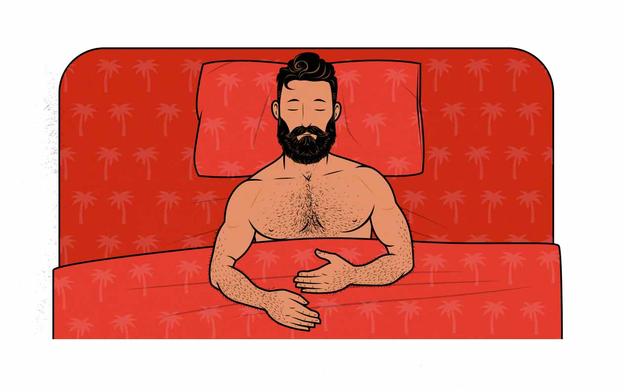 Illustration of a man sleeping.