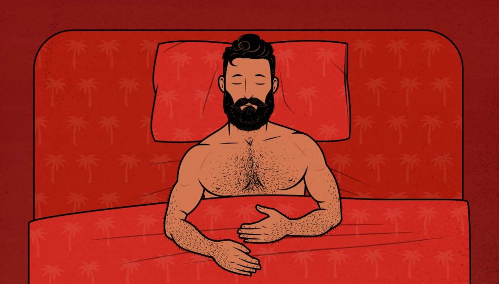 Illustration of a man sleeping.