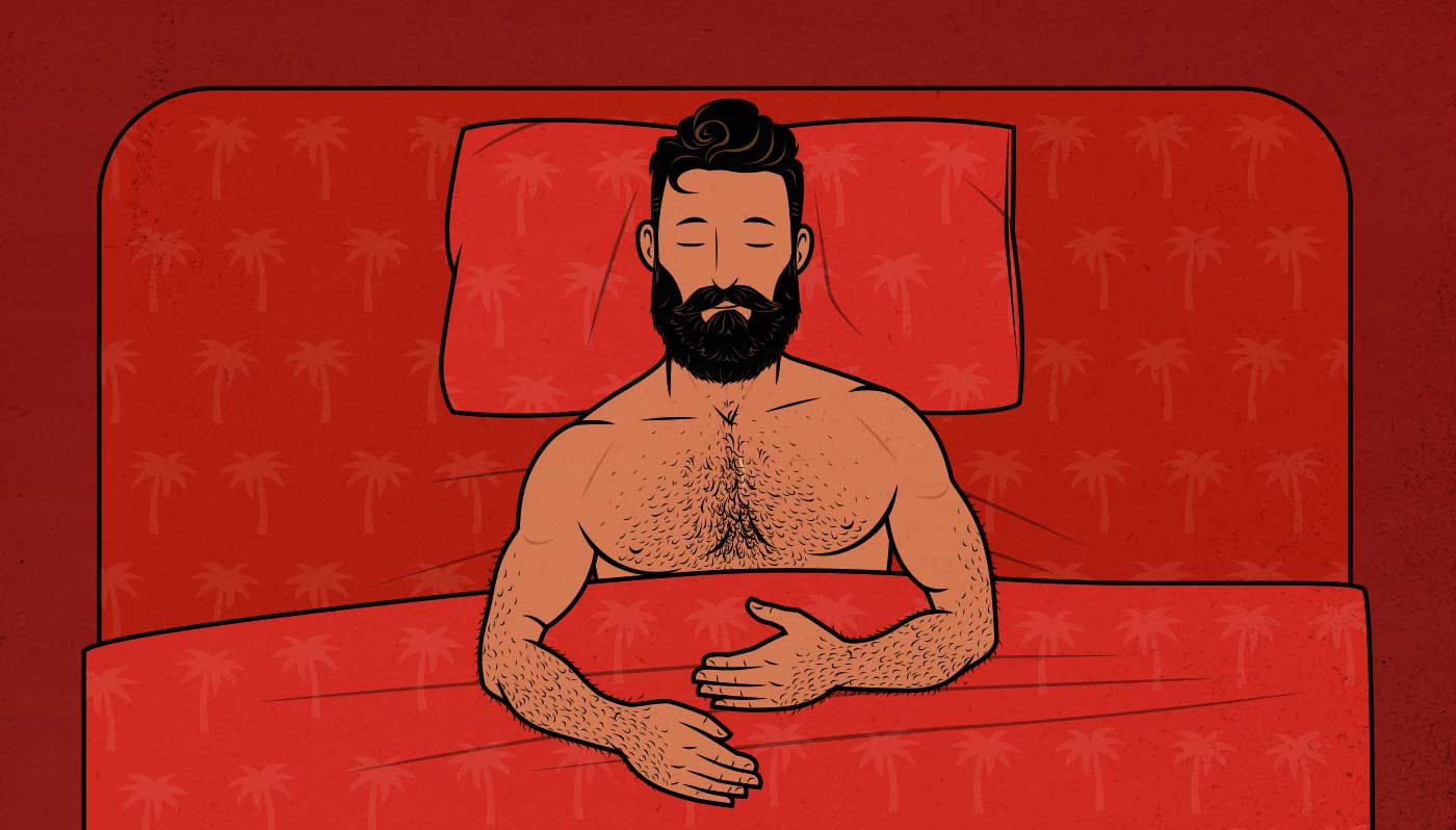 Illustration of a man sleeping.