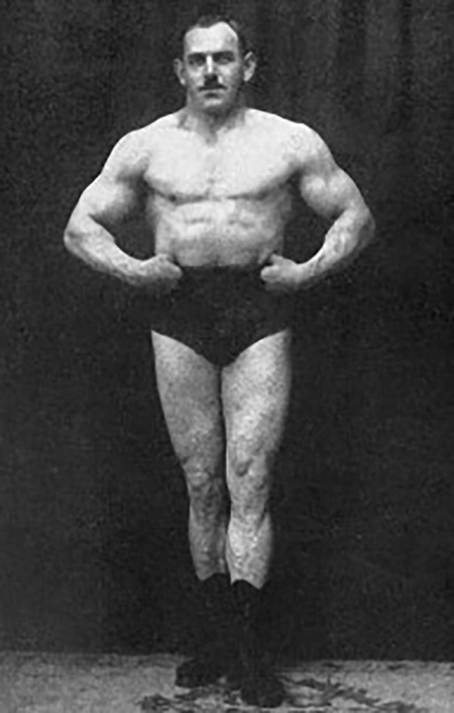 Photo of Hermann Gorner, a natural strongman with one of the highest natural FFMIs.
