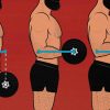 Diagram of moment arms in the barbell curl lifting weights.